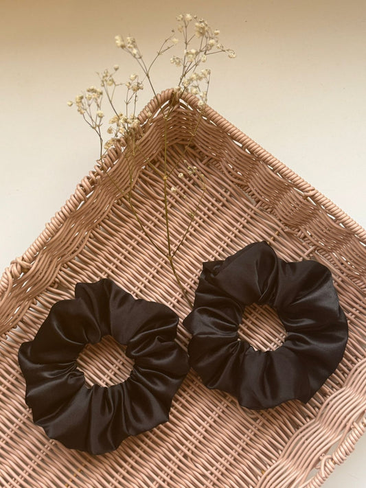 Luxe Black Scrunchie Set